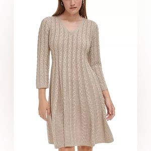 Jessica Howard Cable-Knit Sweater Dress